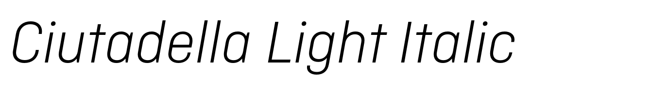 Ciutadella Light Italic